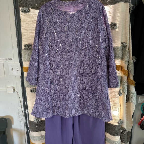 ManDu 3-Pieces Lace Mother of The Bride Pant Suits for Wedding - Picture 15 of 15